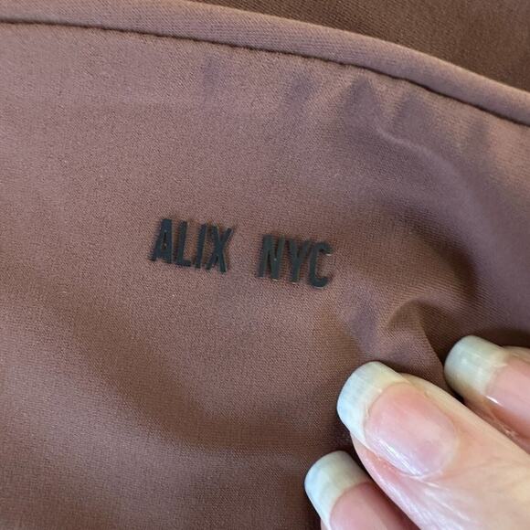 Alix NYC Chocolate Brown Avon Asymmetrical One Shoulder Thin Strap Crop Top S - Picture 10 of 13